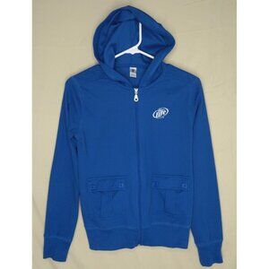 Miller Lite Blue Hooded Softshell Jacket Women's Medium Beer Logo Toppy